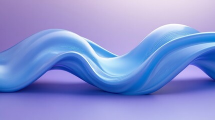 Curving Blue Abstract Wave