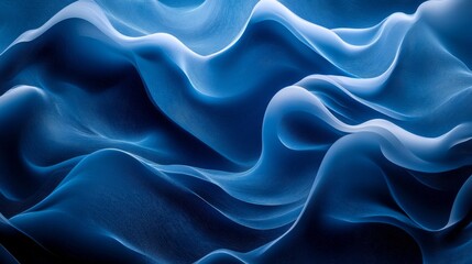Obraz premium Abstract Waves of Blue Fabric