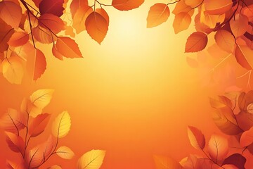 Smooth Orange Gradient Background in Autumn Sunset Style - Minimalist Design