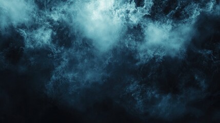 Fototapeta premium Abstract Teal Nebula: A Cosmic Dance of Light and Shadow