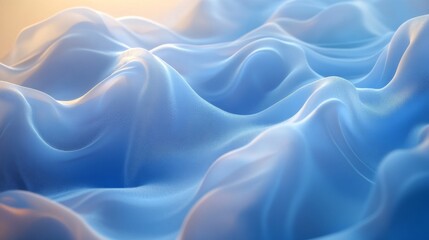 Obraz premium Abstract Blue Fabric Waves