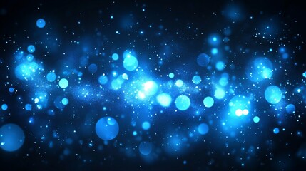 Obraz premium Blue Light Bokeh Background