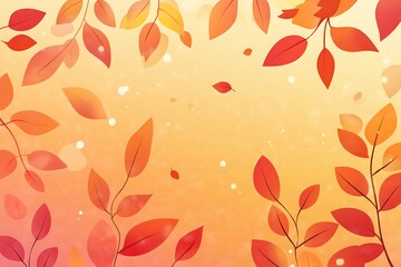 Smooth Orange Gradient Background in Autumn Sunset Style - Minimalist Design