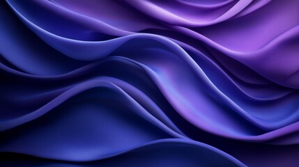 Obraz premium Abstract Waves of Purple and Blue Fabric