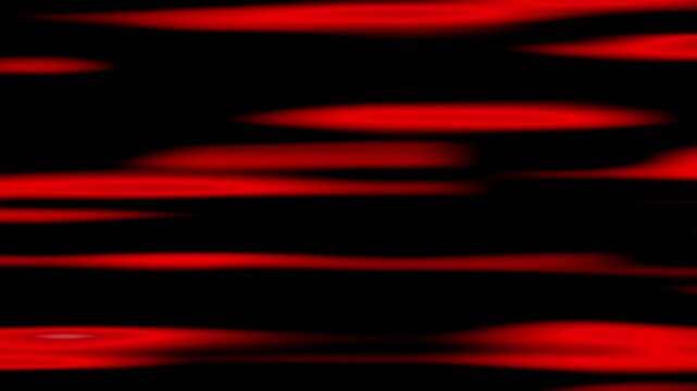 Abstract red lines animation loop black background. Red line shape move and wavy pattern
