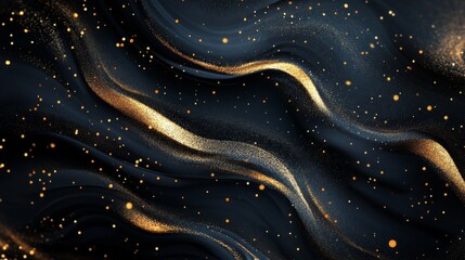 Abstract Golden Swirls