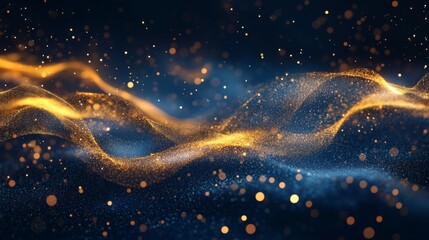 Abstract Golden Waves