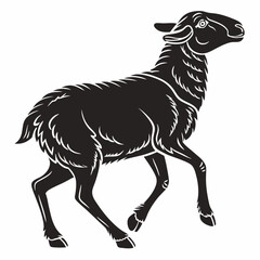 Sheep vector silhouette black design white background