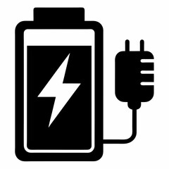 Recharge Icon Black Silhouette Vector