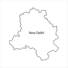 Map of New Delhi, India