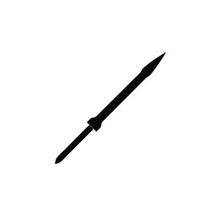 A javelin vector silhouettes