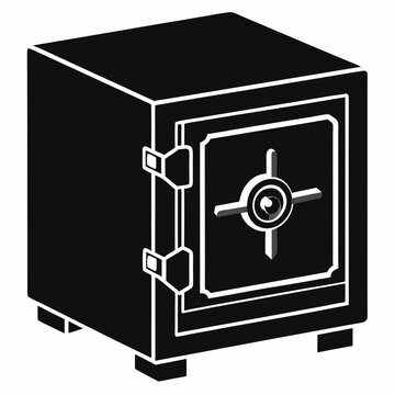 black safe icon, security, protection clip art preview