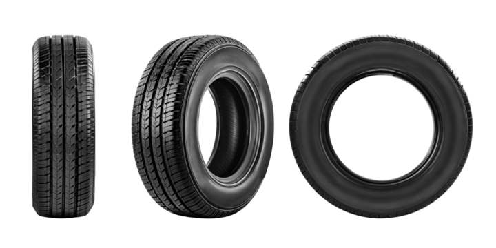 car tire , truck tire , pick up tire set photo isolated on white background.