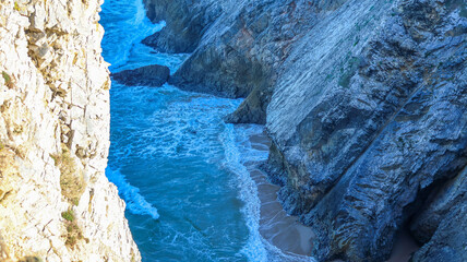 the beautiful view from above. the rocky cliffs of the black sea.