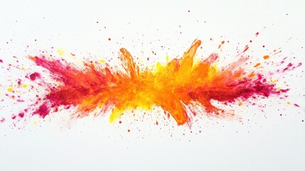 Fototapeta premium Abstract colorful paint splash explosion on white background.