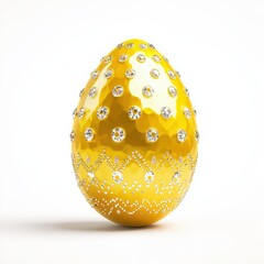 Golden Easter Egg with Sparkling Gemstone Design
