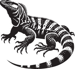 silhouette of a lizard