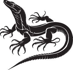 silhouette of a lizard