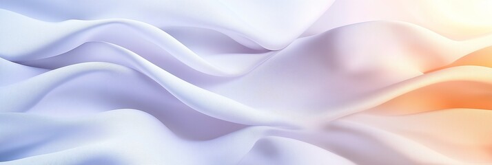 Obraz premium A smooth, flowing abstract background featuring soft, gentle waves in light colors with ample copy space