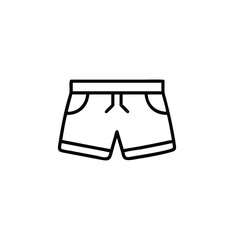 A men swim trunks vector outline icon