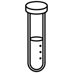 Scientific Test Tube Icon in Vector Style