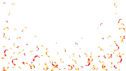 Gold and red confetti banner celebration grand opening party happy concept vector illustration