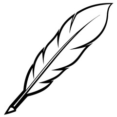 Fototapeta premium Simple Line Art Quill Pen for Elegant Designs