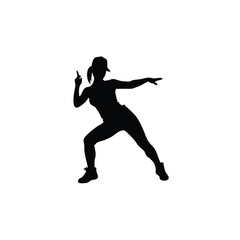 A women hip hop dancers silhouette