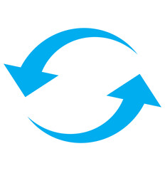 Arrow circle icon. Round arrow sign. Line arrow cycle elements