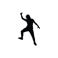 A women hip hop dancers silhouette
