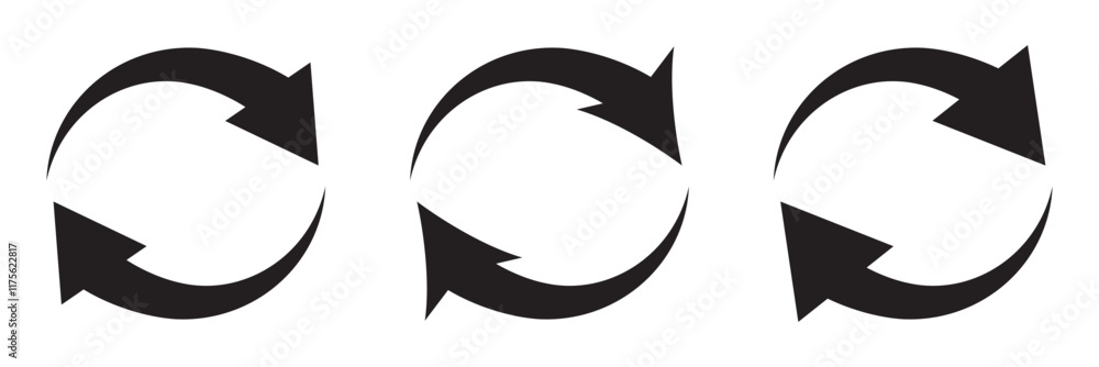 Poster arrow circle icon. round arrow sign. line arrow cycle elements