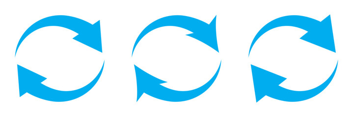 Arrow circle icon. Round arrow sign. Line arrow cycle elements