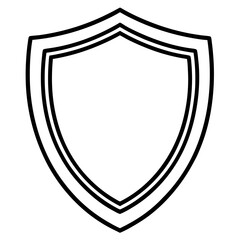 Security Shield Vector Line Art