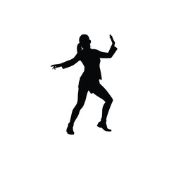 A women hip hop dancers silhouette