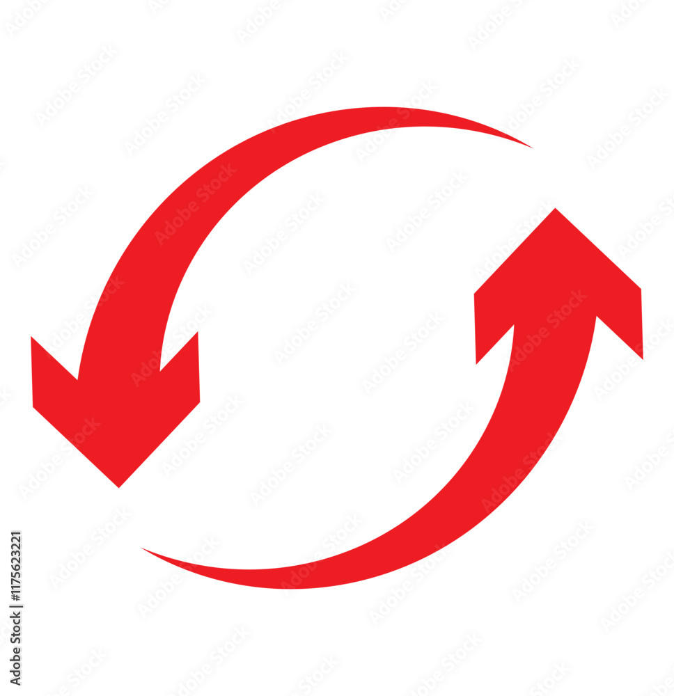 Poster Refresh icon vector. Green recycle vector icon symbol. Repeat and reload icons set and arrow rotation circle. Sync icon symbol convert button sign