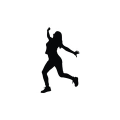 A women hip hop dancers silhouette