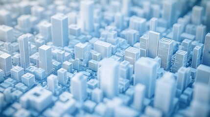 Obraz premium Interconnected pixels create a futuristic cityscape, embodying the seamless integration of intelligent urban technologies that empower and enhance modern living. 