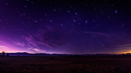 Fototapeta premium Starry Night Landscape with Majestic Colors