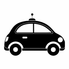 Self-Driving Car Silhouette Vector Art