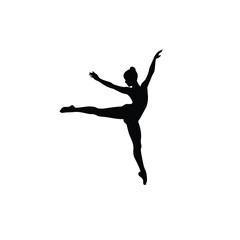 A ballet girl vector silhouettes