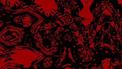 Vector dark abstract background. Creepy black and red illustration