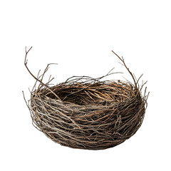 Obraz premium bird nest isolated on transparent background cutout