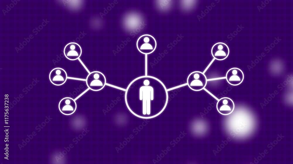 Poster animation of network connections. futuristic digital network technology concept animation.