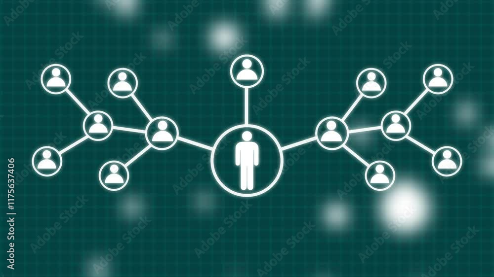 Aufkleber animation of network connections. futuristic digital network technology concept animation.