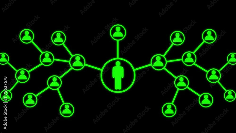 Poster animation of network connections. futuristic digital network technology concept animation.