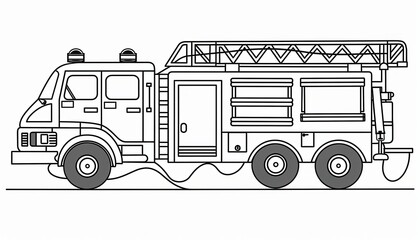  Simple Firetruck Outline Perfect