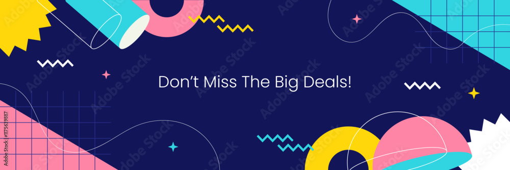 Poster vector abstract geometric web banner or background with minimal trendy style