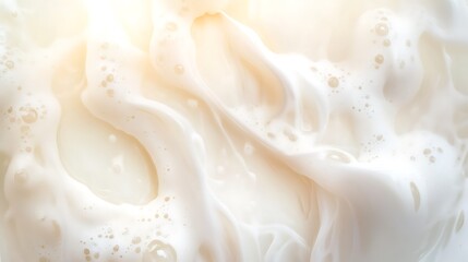 Fototapeta premium Generative AI art of airy abstract space with soft white foam drifting gracefully