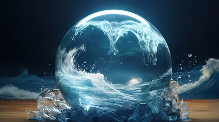 Enchanted Ocean Sphere: A Captivating Water World