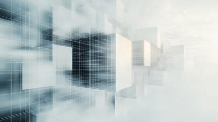 Abstract Architectural Design: Geometric Cubes in Perspective